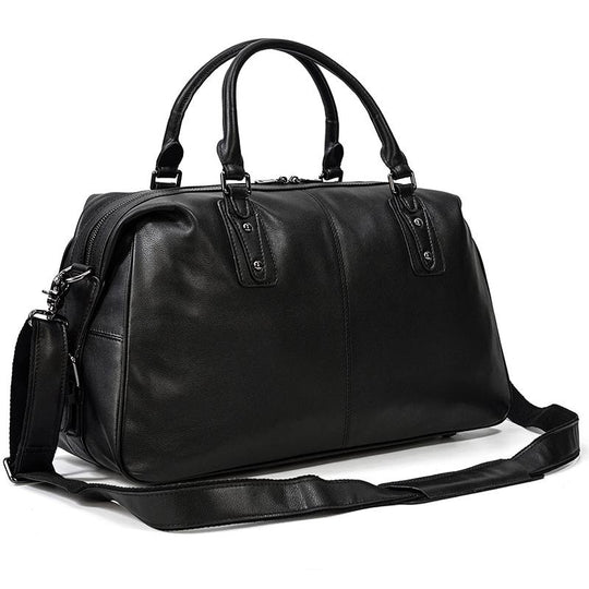 Black Leather Holdall | AALBORG