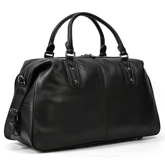 Black Leather Holdall | AALBORG