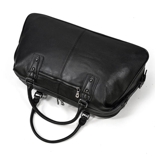 Black Leather Holdall | AALBORG