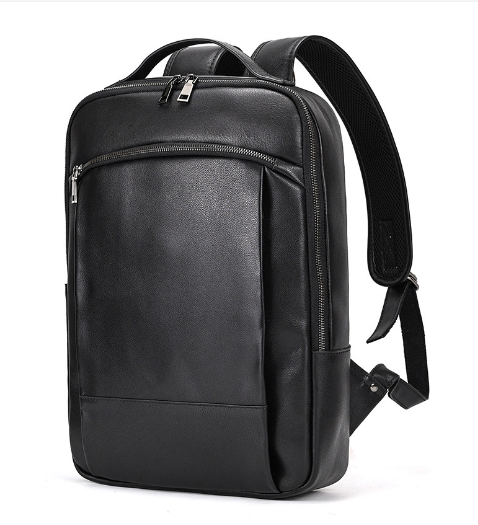 Black Leather Laptop Backpack | BAMBURGH