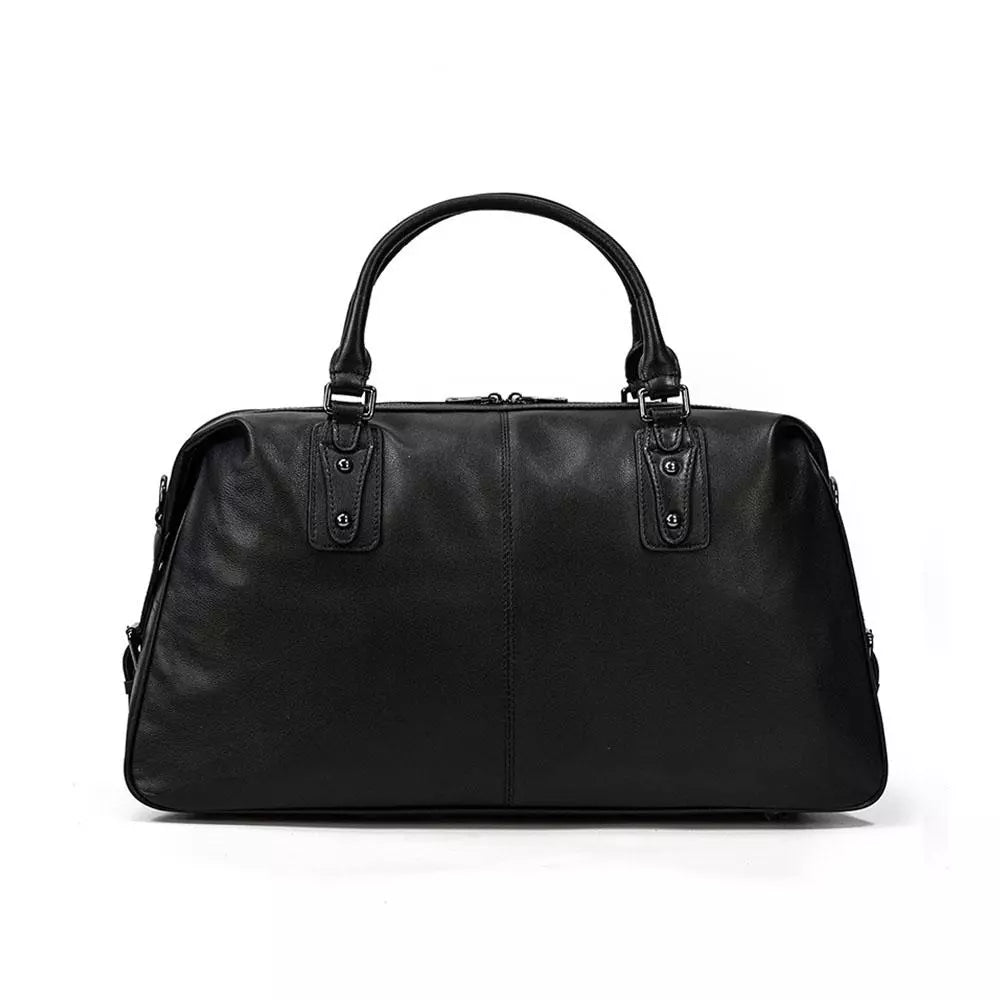 Black Leather Holdall | AALBORG