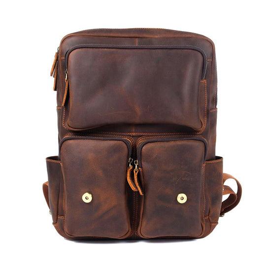 Brown Leather Rucksack | BIEFELD