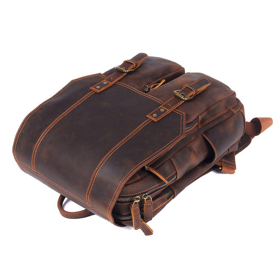 Brown Leather Rucksack | BIEFELD