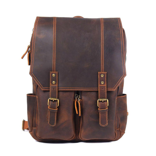 Brown Leather Rucksack | BIEFELD