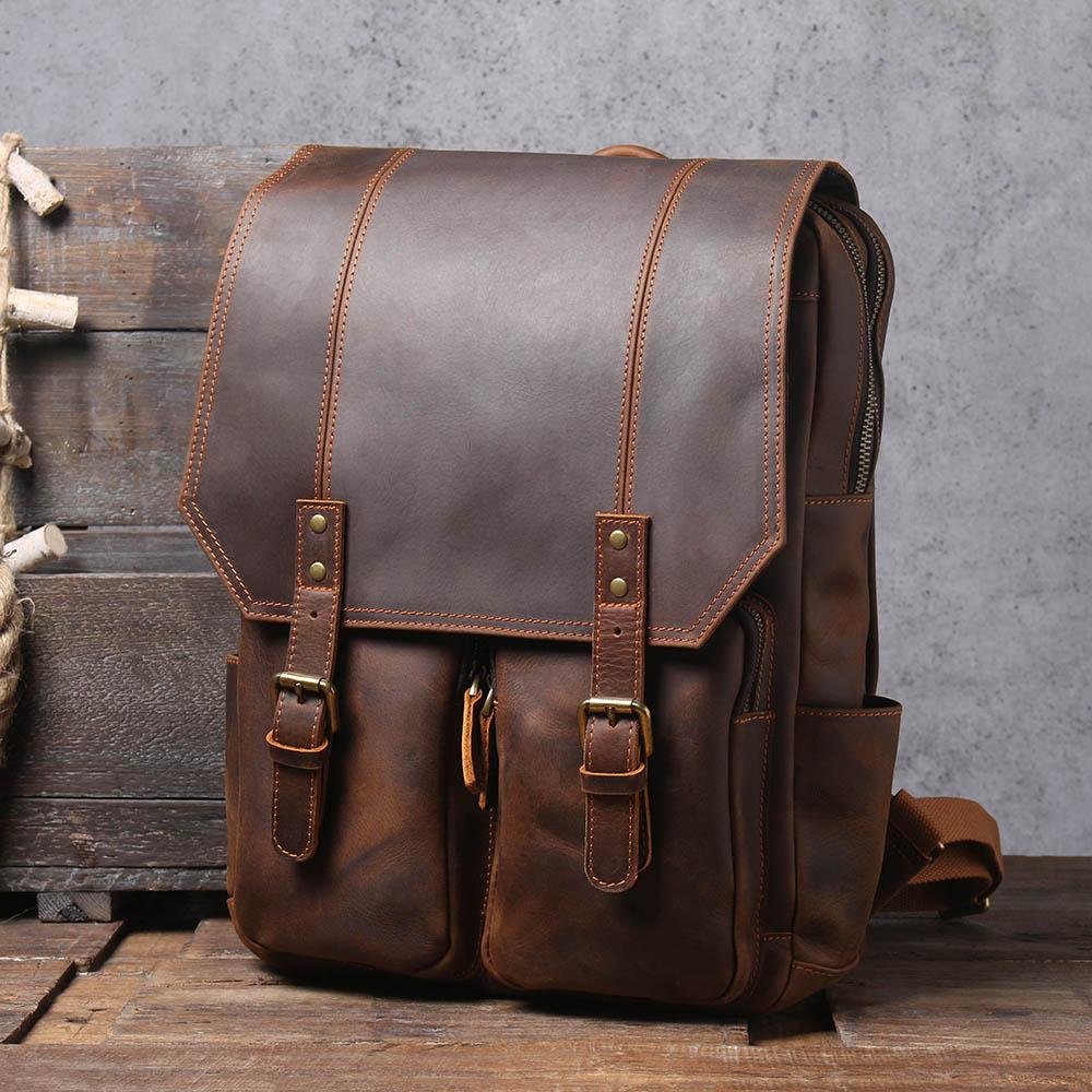 Brown Leather Rucksack | BIEFELD