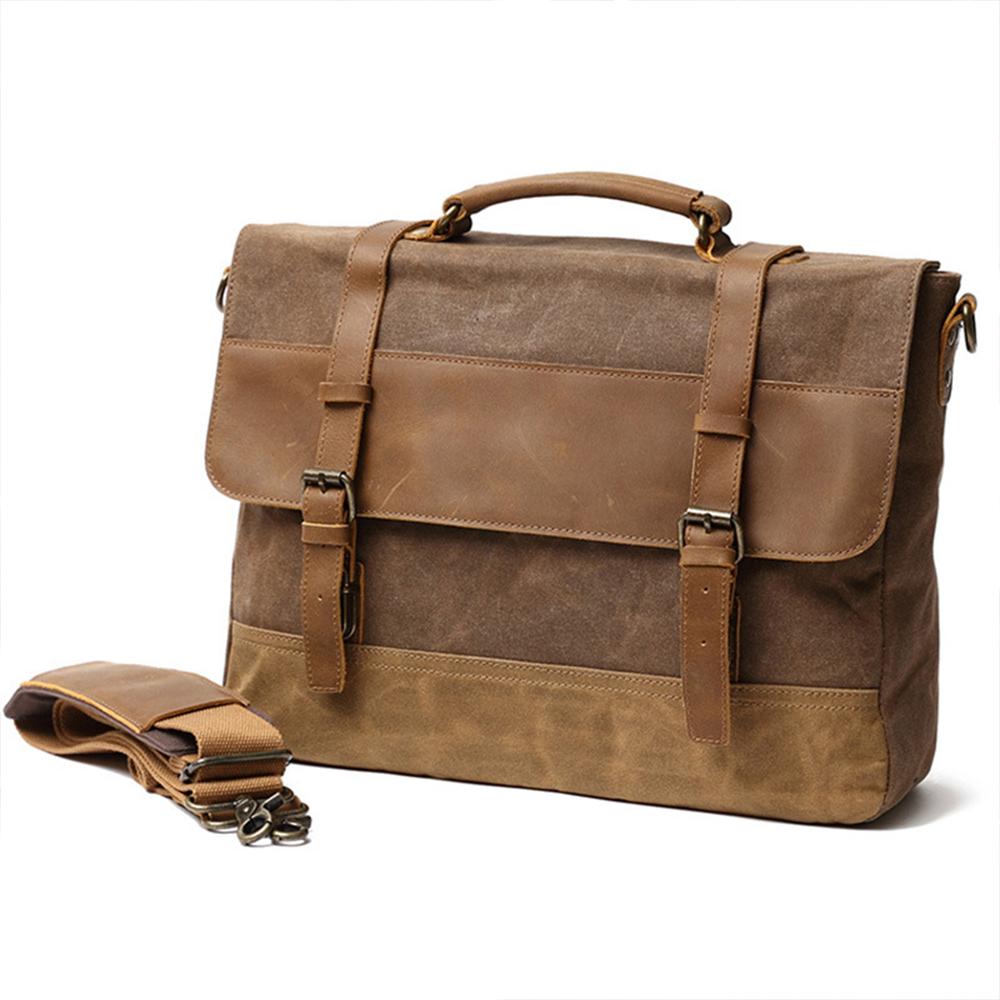 Waxed Canvas Messenger Bag | MOKALO