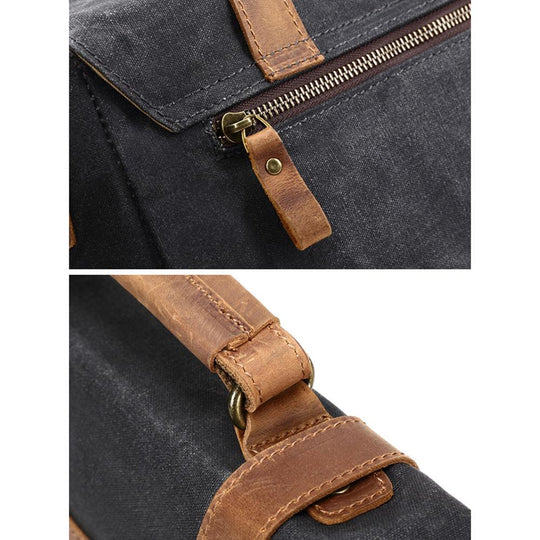 Waxed Canvas Messenger Bag | MOKALO