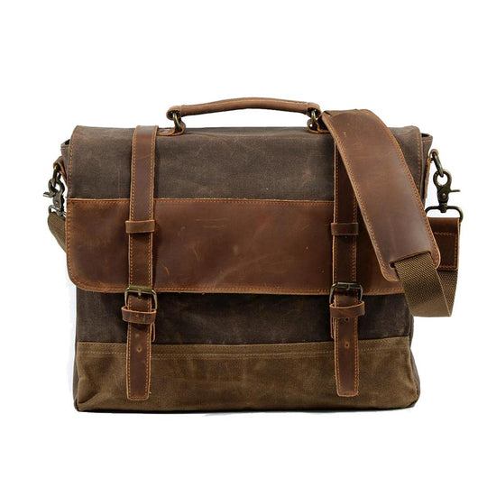 Waxed Canvas Messenger Bag | MOKALO