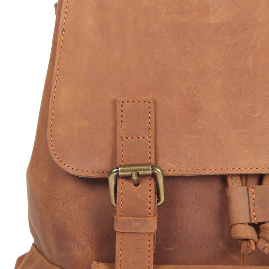 Leather Drawstring Backpack | FLAM