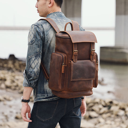 Leather Laptop Backpack | KALMAR