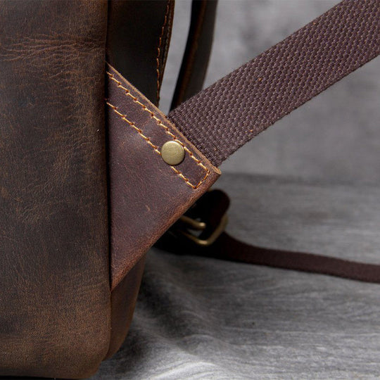 Tan Leather Backpack | MORITZ