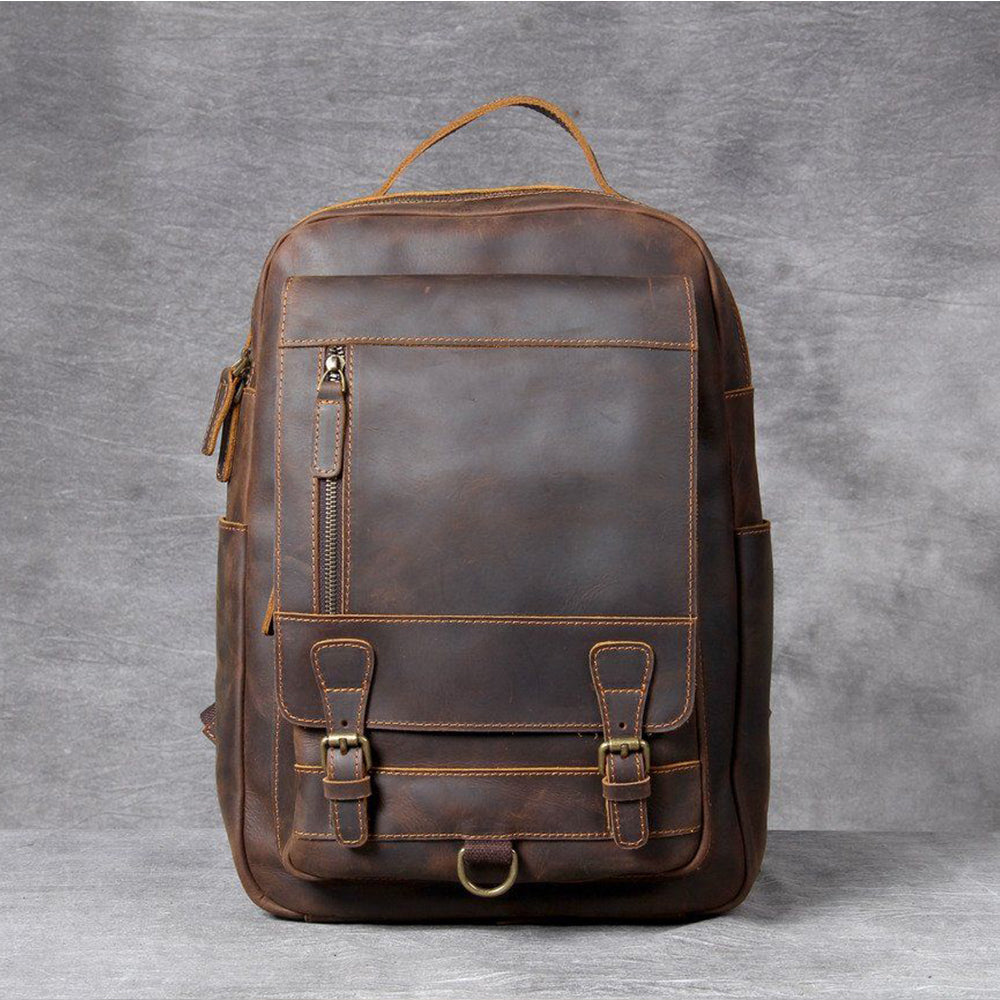 Tan Leather Backpack | MORITZ