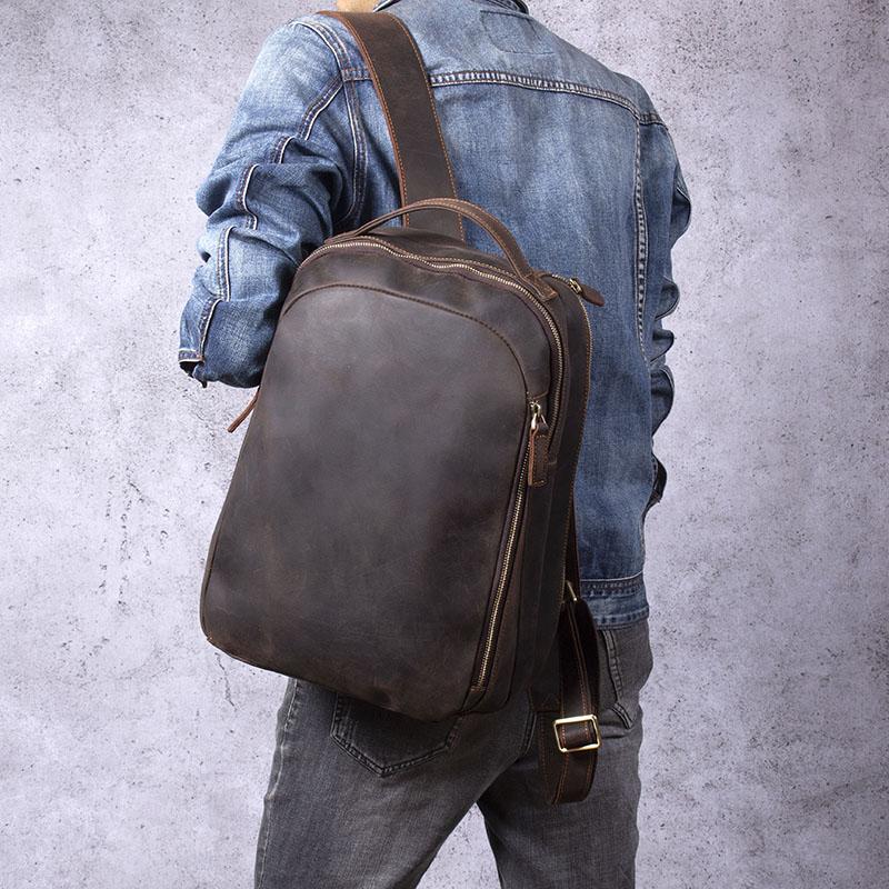 Tan Leather Rucksack | TOLEDO