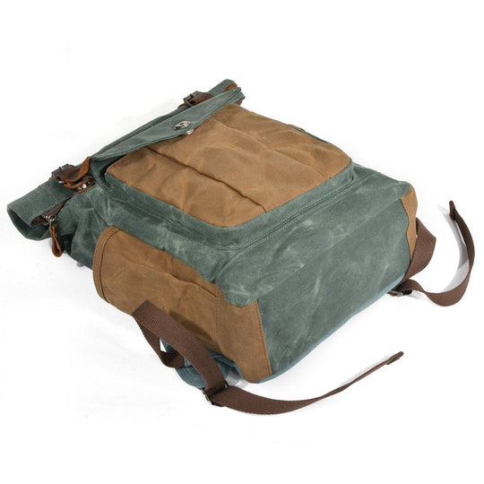 Waxed Canvas Roll Top Backpack | MARSEILLE