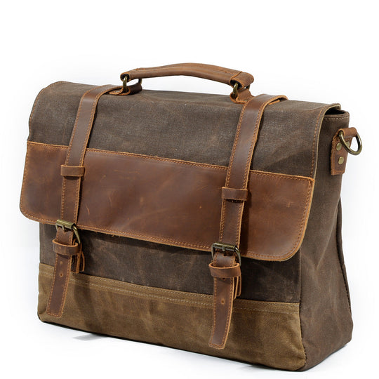 Waxed Canvas Messenger Bag | MOKALO