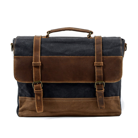 Waxed Canvas Messenger Bag | MOKALO